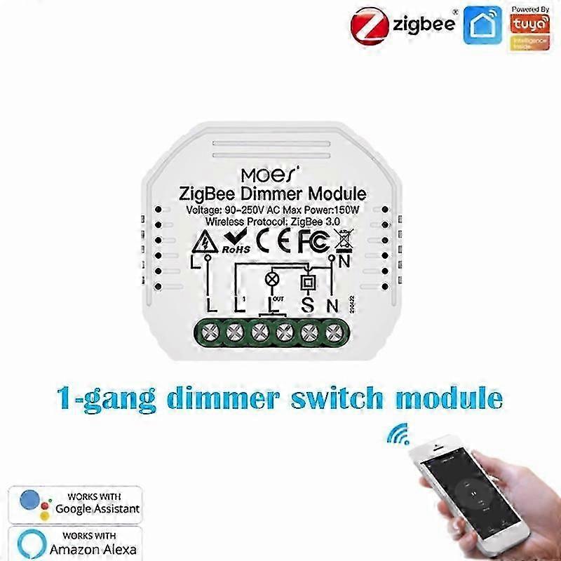 ZigBee Smart Light Switch Relay Module 1/2Gang Dimmer Zigbee+RF Curtain
