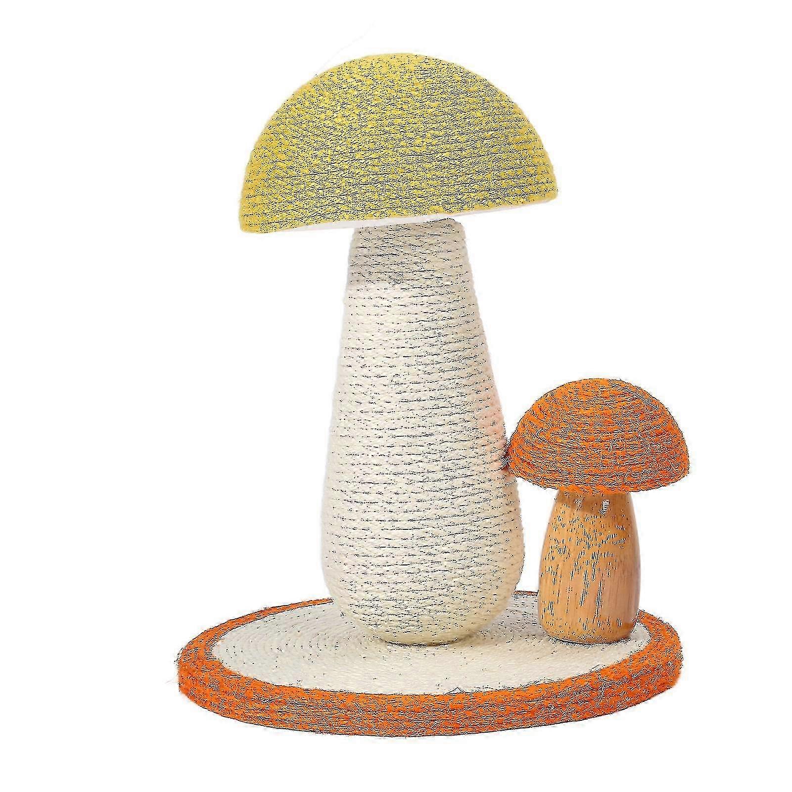 Cat Scratching Post Claw Grinding Interactive Mushroom Shape Sisal Kitten Climbing Scratcher for Indoor