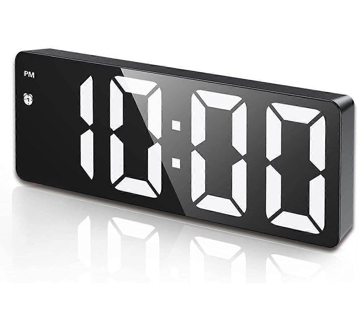 Digital Alarm Clock, [Upgraded Version] LED Clock for Bedroom, Electronic Desktop Clock with Type-C