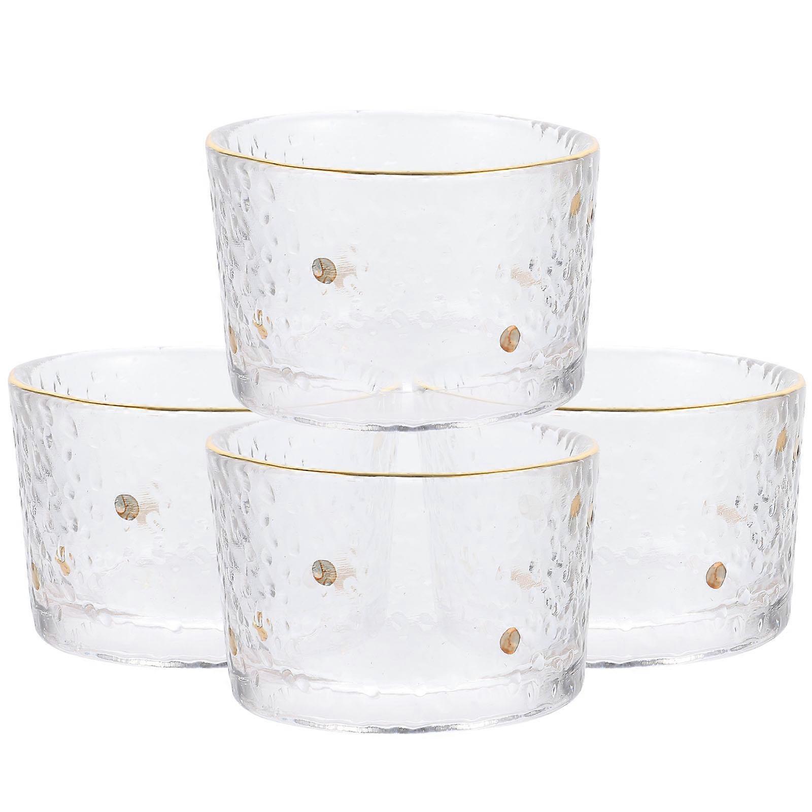 Drinking Cup Japanese-Style Tea Cup for Drinks 4Pcs Glass Set