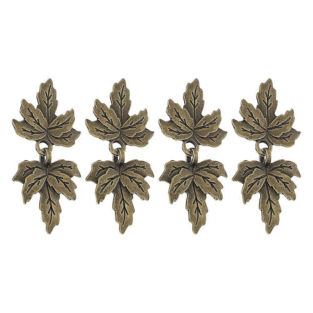 Elegant Design With Maple Leaf Shape For Daily Outfit Coordination Suitable For Girls 4Pairs