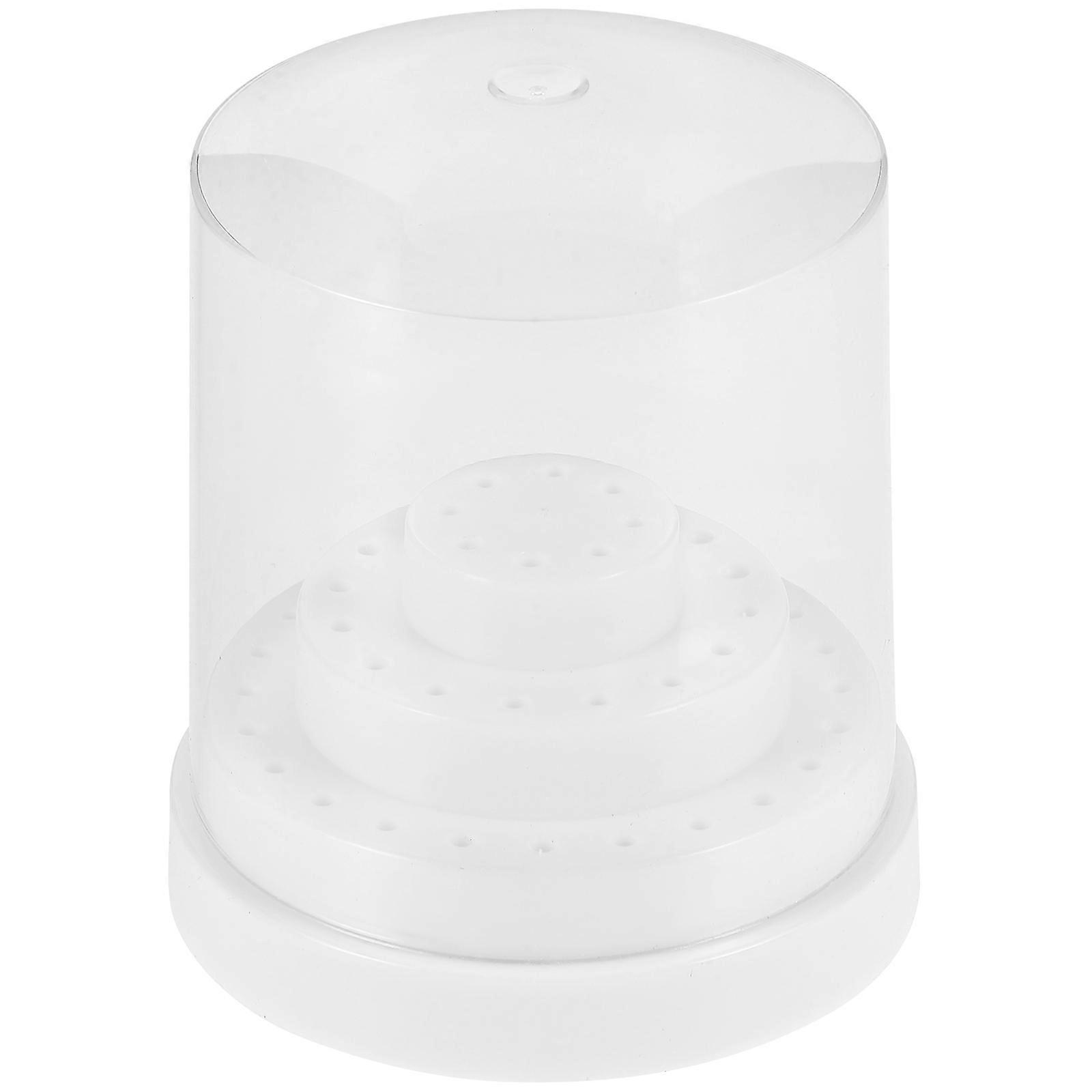 Nail Drill Bits Storage Box for Storage with Dustproof Plastic Case 48 Holes