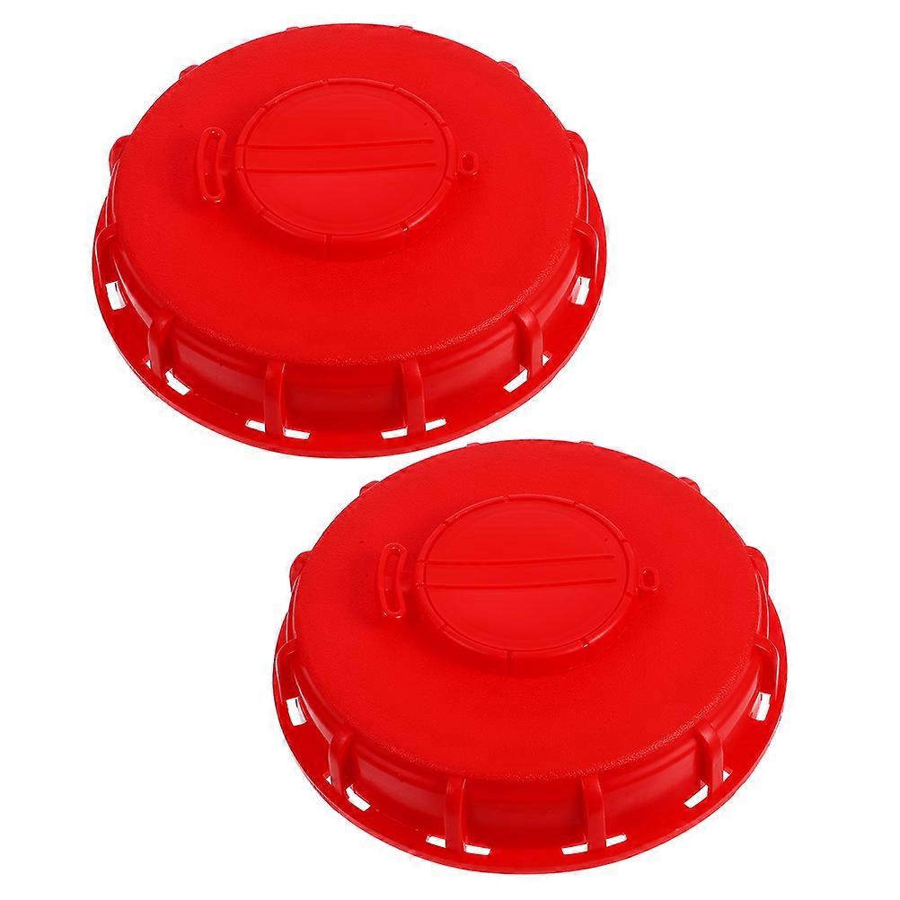 Heavy Duty Tote Tank Lid with Vent Hole for Ibc Storage 2Pcs Red PP