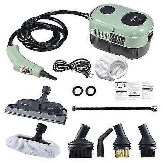 2500W högtrycksångtvätt ångkokare Smart pekskärm Förlängt munstycke 3 Borsthuvuden Kök