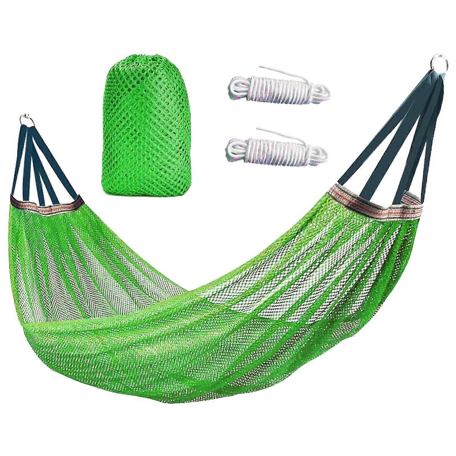 Camping Hammock with Tree Straps, Breathable Mesh, Lightweight Portable Nylon, 260x130cm, Max 220lbs, Carry Bag