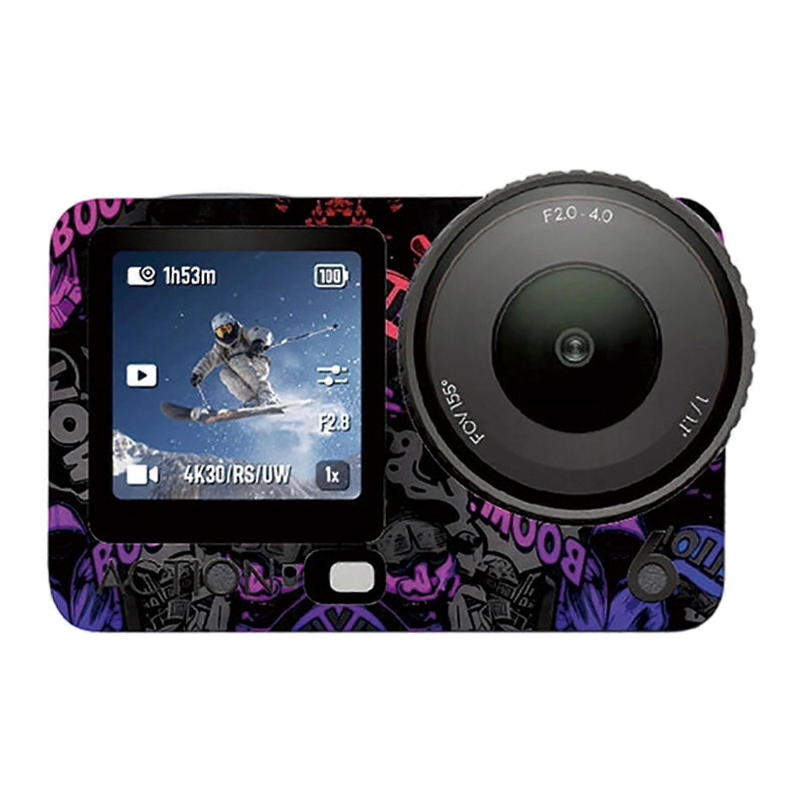 Action Camera Sticker Set Decorative Protective Skin Easy to Apply Design Cool Protective Film Sticker for Action 6 Multicolor