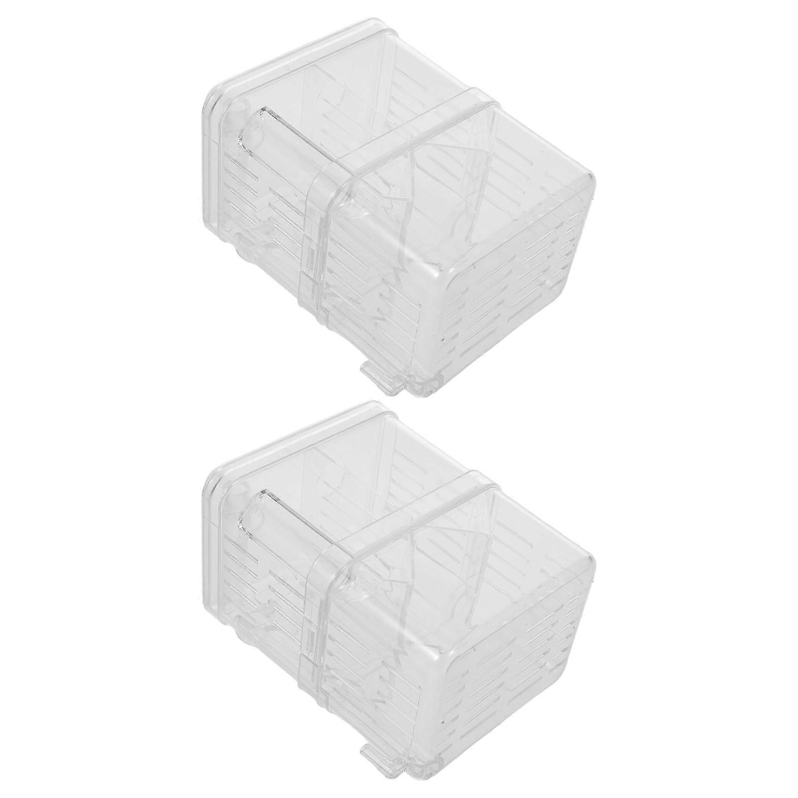 2Pcs Guppy Breeding Box Floating Fish Hatchery for Aquarium Isolation