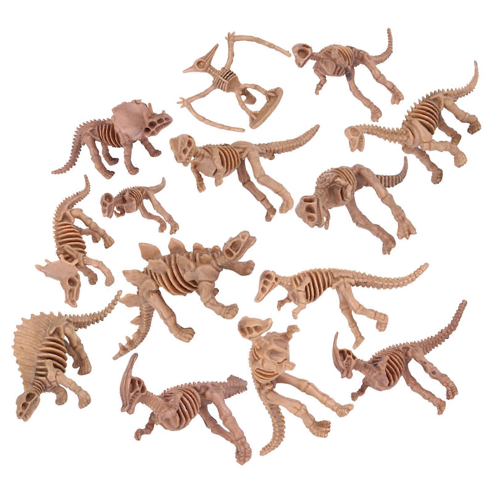 12pcs Lifelike Dinosaur Skeleton Model Toy Educational Play Set