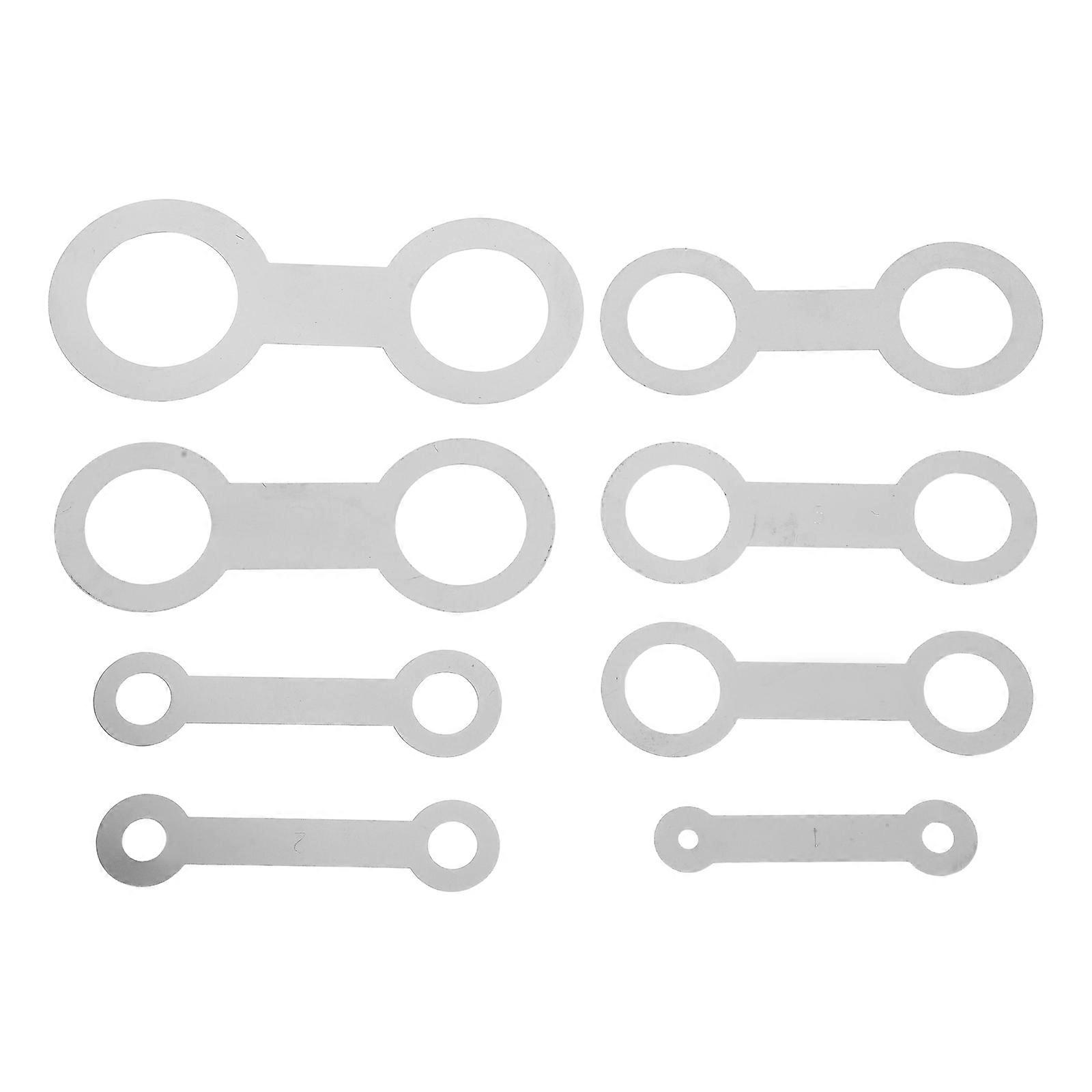 Saxophone Pad Leveling Tool with 8 Sizes of Metal Rings for Easy Repair and Lasting Use on Sax Flute Clarinet Silver