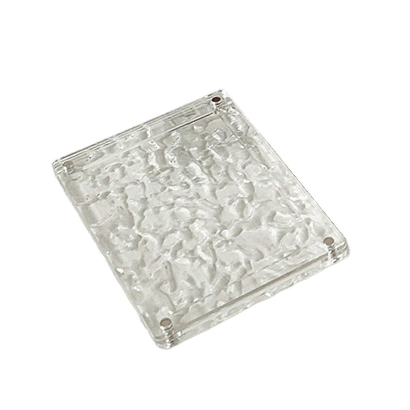 Sturdy Base Acrylic Card Stand Secure Placement Features Waves Pattern Design Modern Aesthetic Desk Decors Enhancement Multicolor