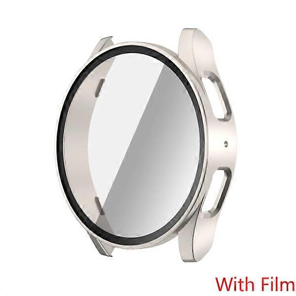 Tempered Glass+Case for compatible with Samsung Galaxy Watch 7 44mm/40mm, Screen Protector & All-round Bumper Case for Galaxy Watch 7 FE