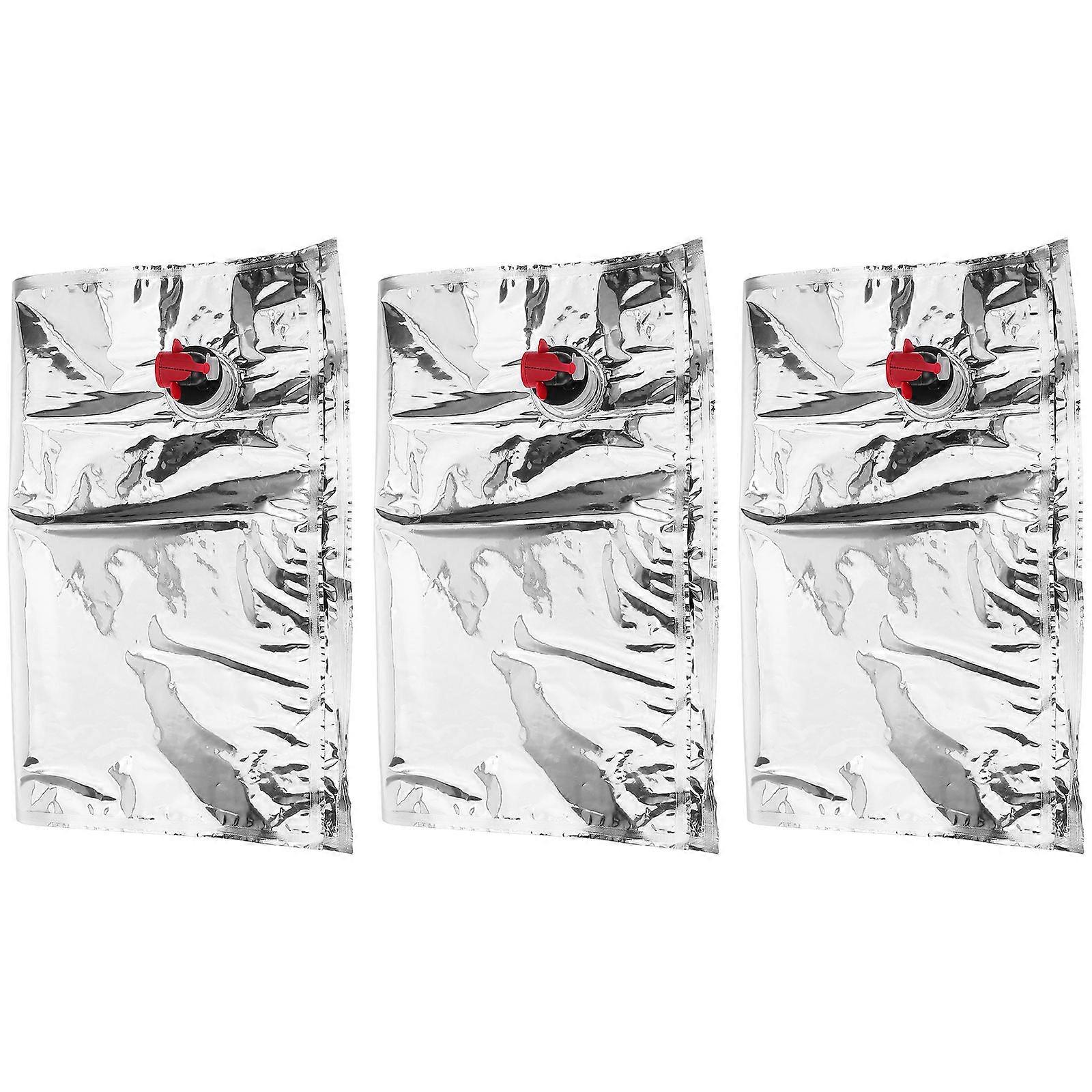 Resuable Wine Pouch Refill Bladders For Wine Storage Outdoor Activities 3Pcs Assorted Color Refillable