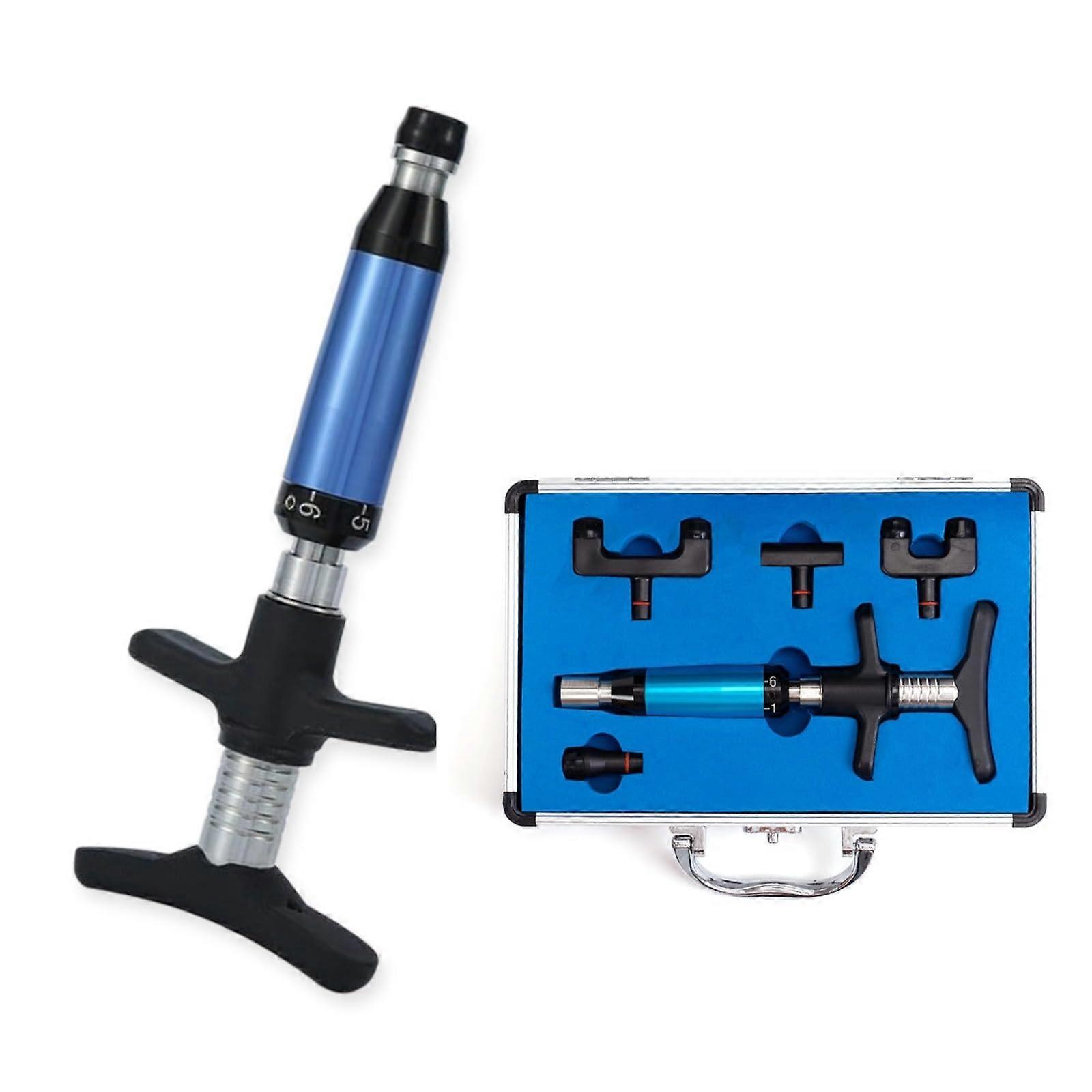 Chiropractic Adjustment Tool with 6Level Force, Manual Spine Alignment Device for Neck and Back Pain Relief, Four Head