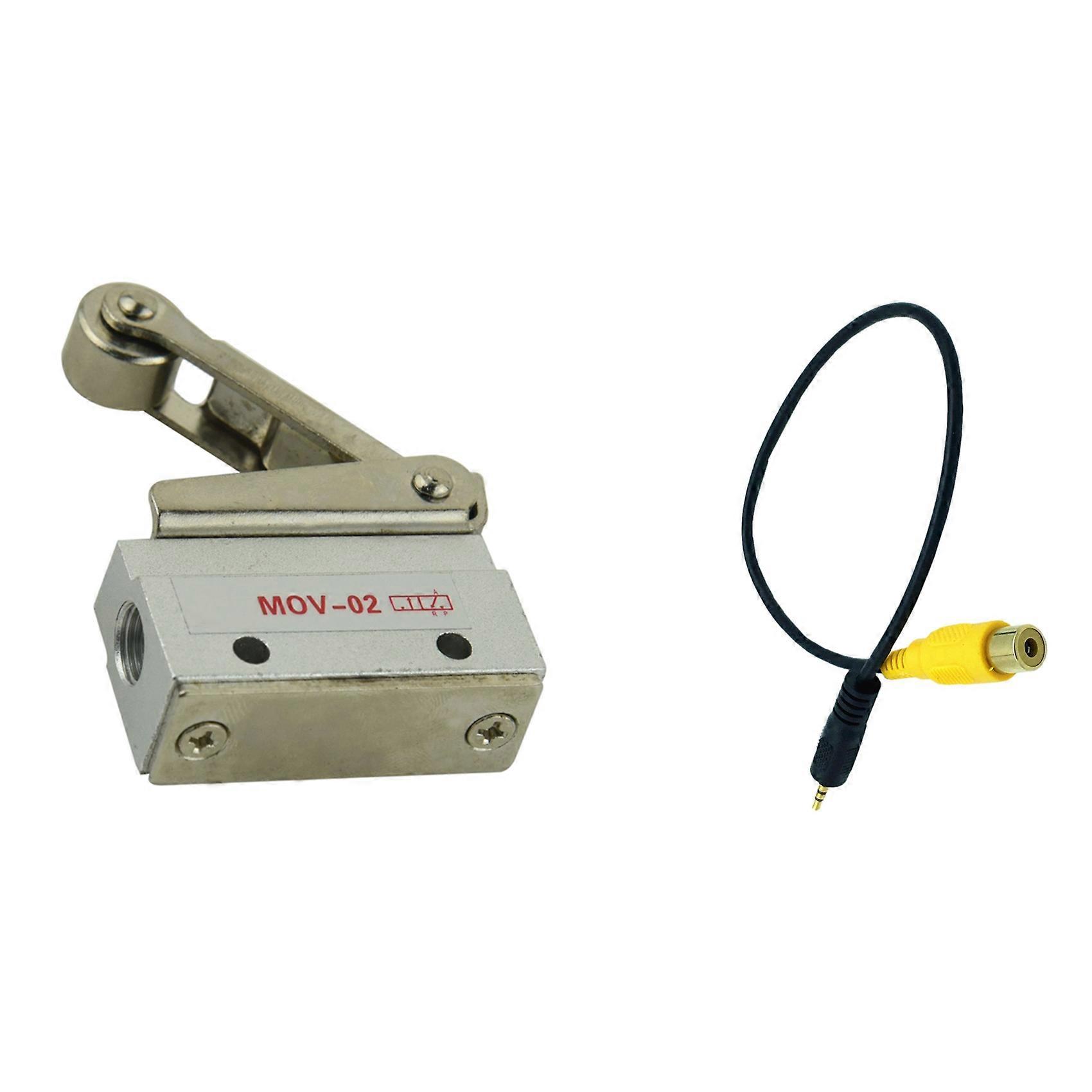 MOV-02 8.5mm 2 Position 3 Way Roller Lever Mechanical Valve with RCA to 2.5mm AV-IN Cable Car Rear View Camera TO GPS