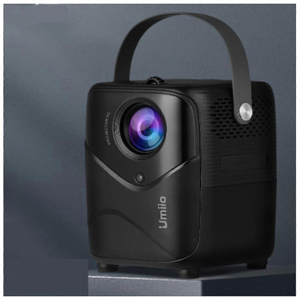 4k Portable Projector With Smart WiFi Bluetooth, Native 1080p HD, 360 Surround Sound, Black