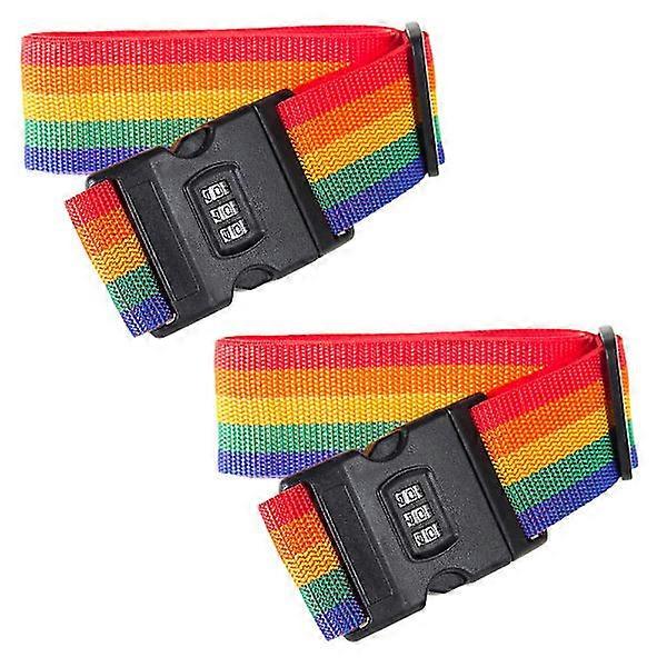 2 pcs suitcase belt lockable luggage straps security luggage
