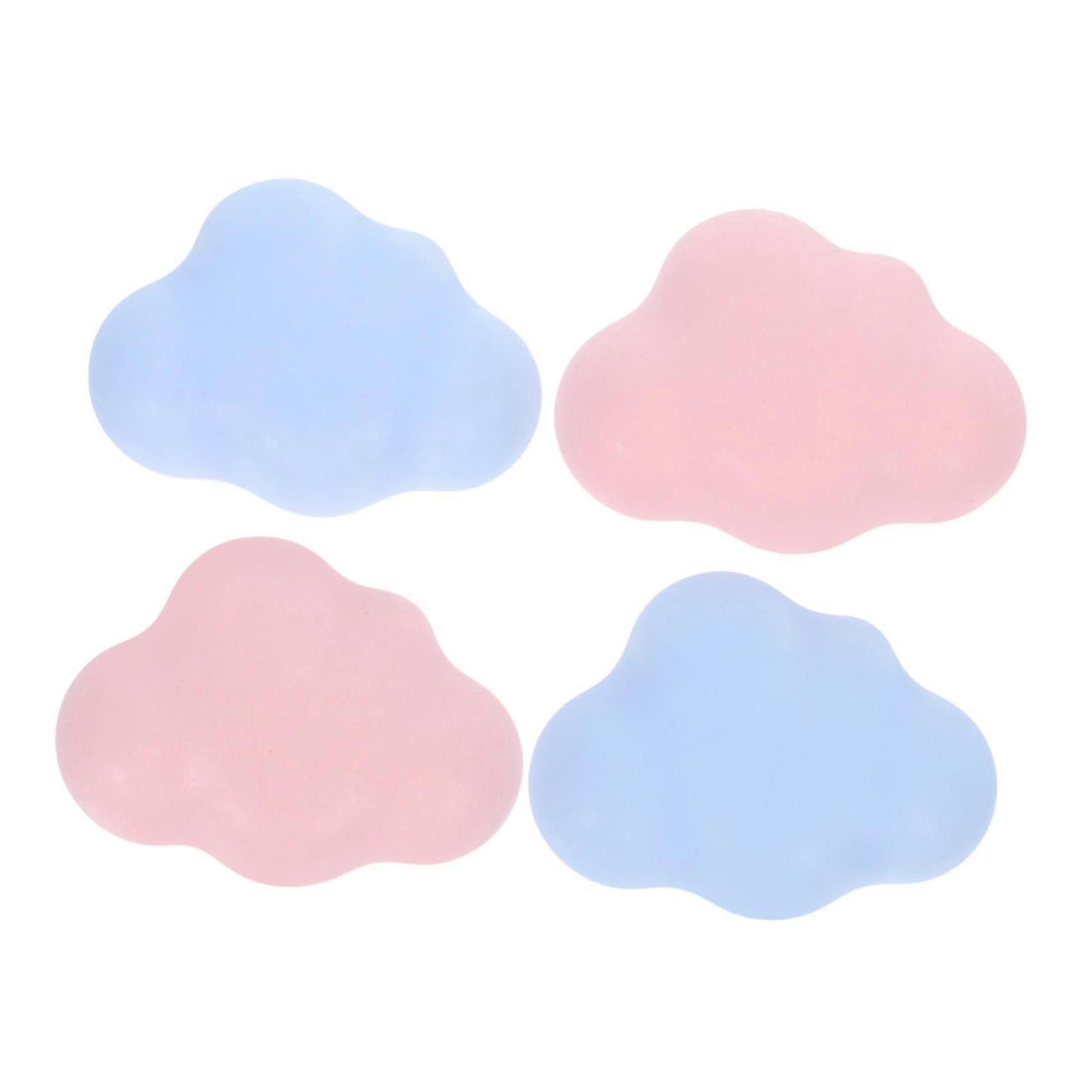4pcs Pink and Blue Cloud Cabinet Knobs Ceramic Drawer Pulls for Kids Room Dresser Wardrobe