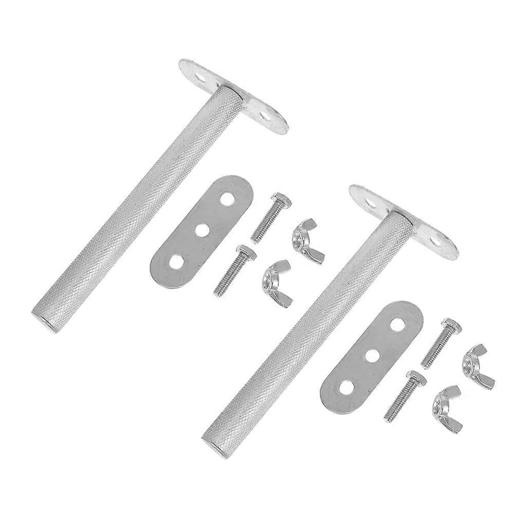 Durable Silver Bird Perch Stick for Beak and Claw Grinding 2Pcs