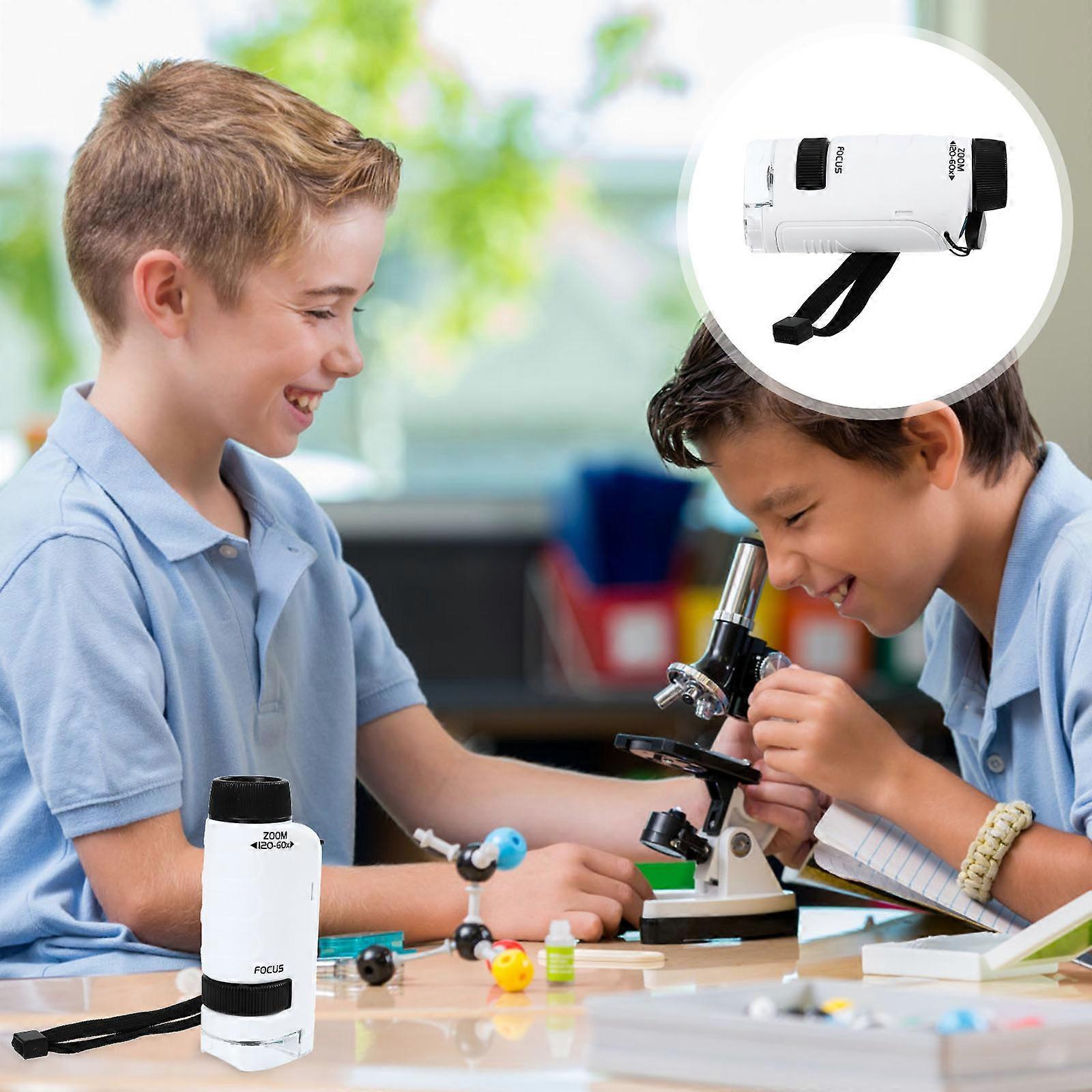 Microscope Toy for Kids Science Learning 1Set Portable Educational Use