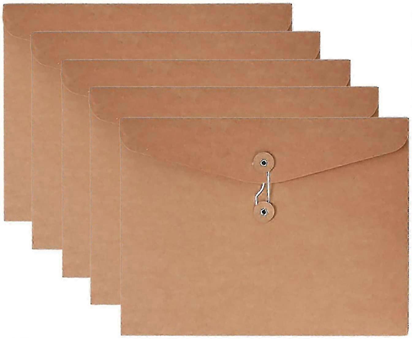 25-26 Kraft String Envelope File Folder Project Pockets File Organizer
