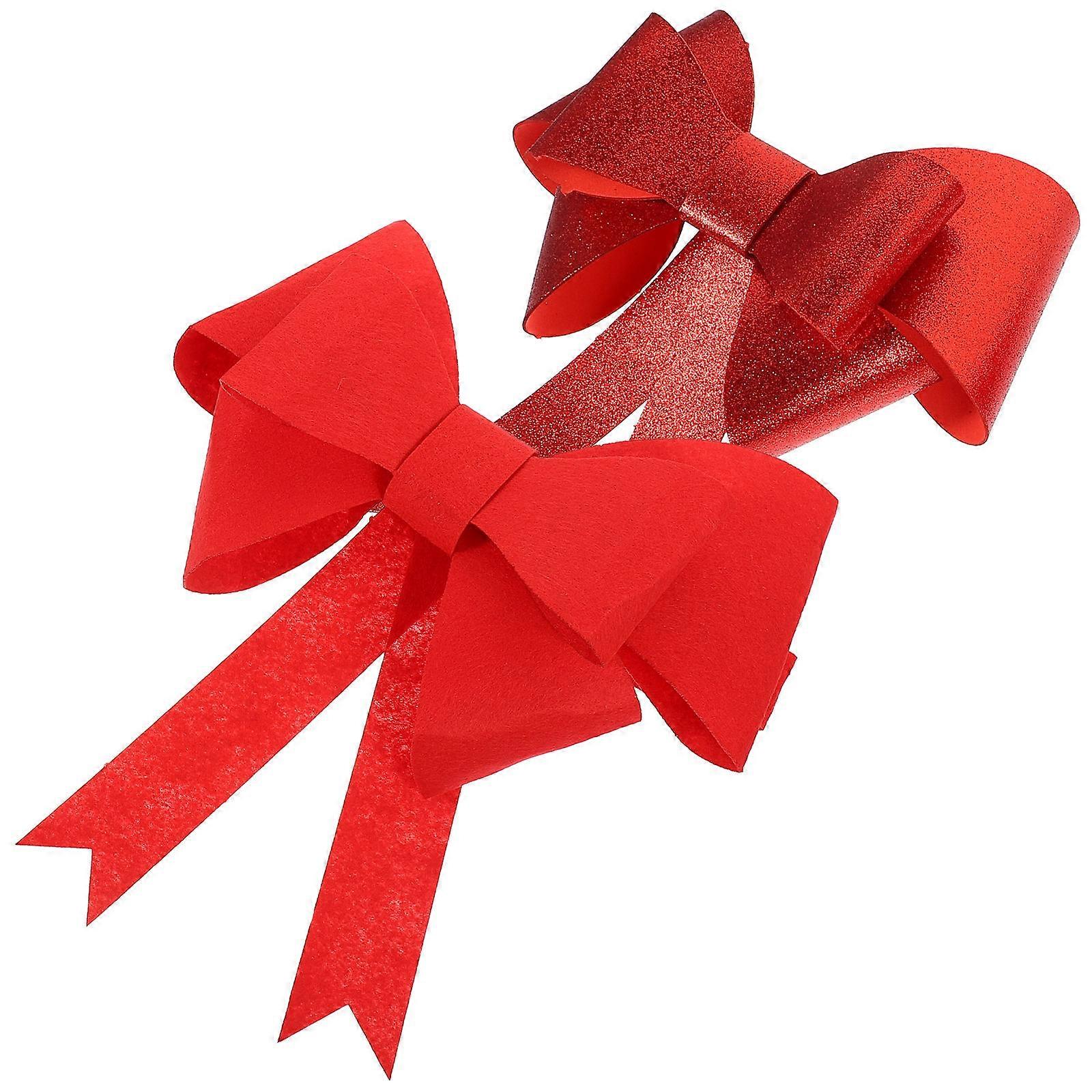 Wedding Room Bow Curtain Decor for Home Use 10Pcs Red Set