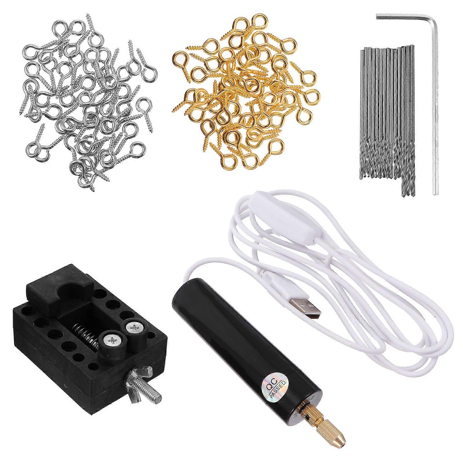 Mini Electric Drill DIY Hole Drilling Tools for Home 3Sets Portable Kit