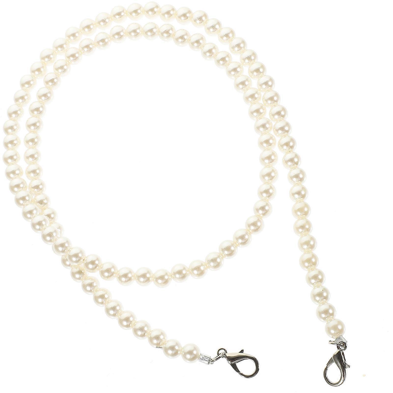 4Pcs Pearl Chain for Handbag DIY Replacement Strap with Lobster Clasp