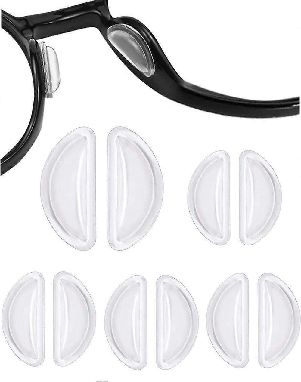 Eyeglass Nose Pads Clear Soft Silicone AntiSlip StickOn Pressure Relief for Plastic Frames