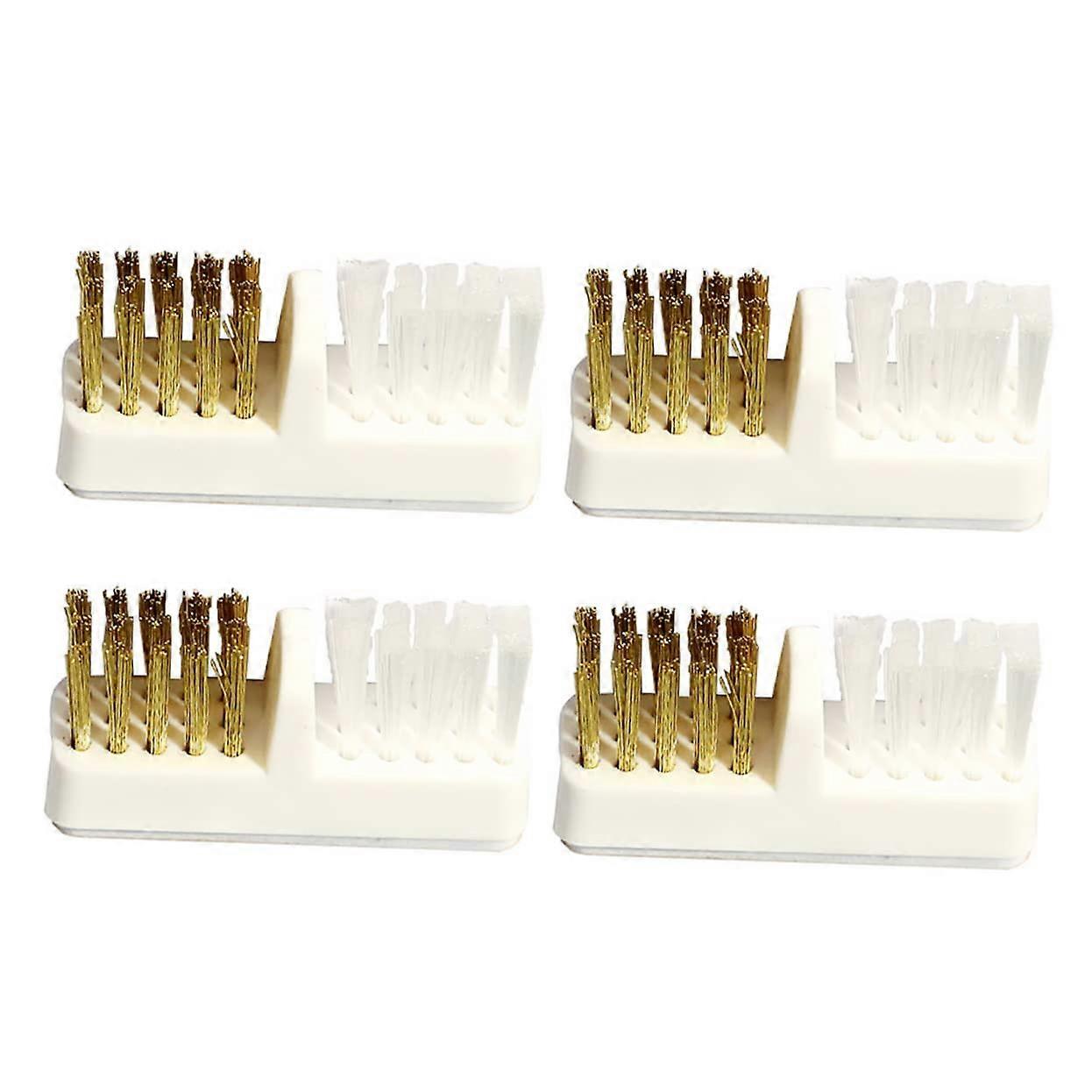 4pcs Nail Drill Cleaning Brush Set with Durable Copper Wire Bits for Efficient Maintenance