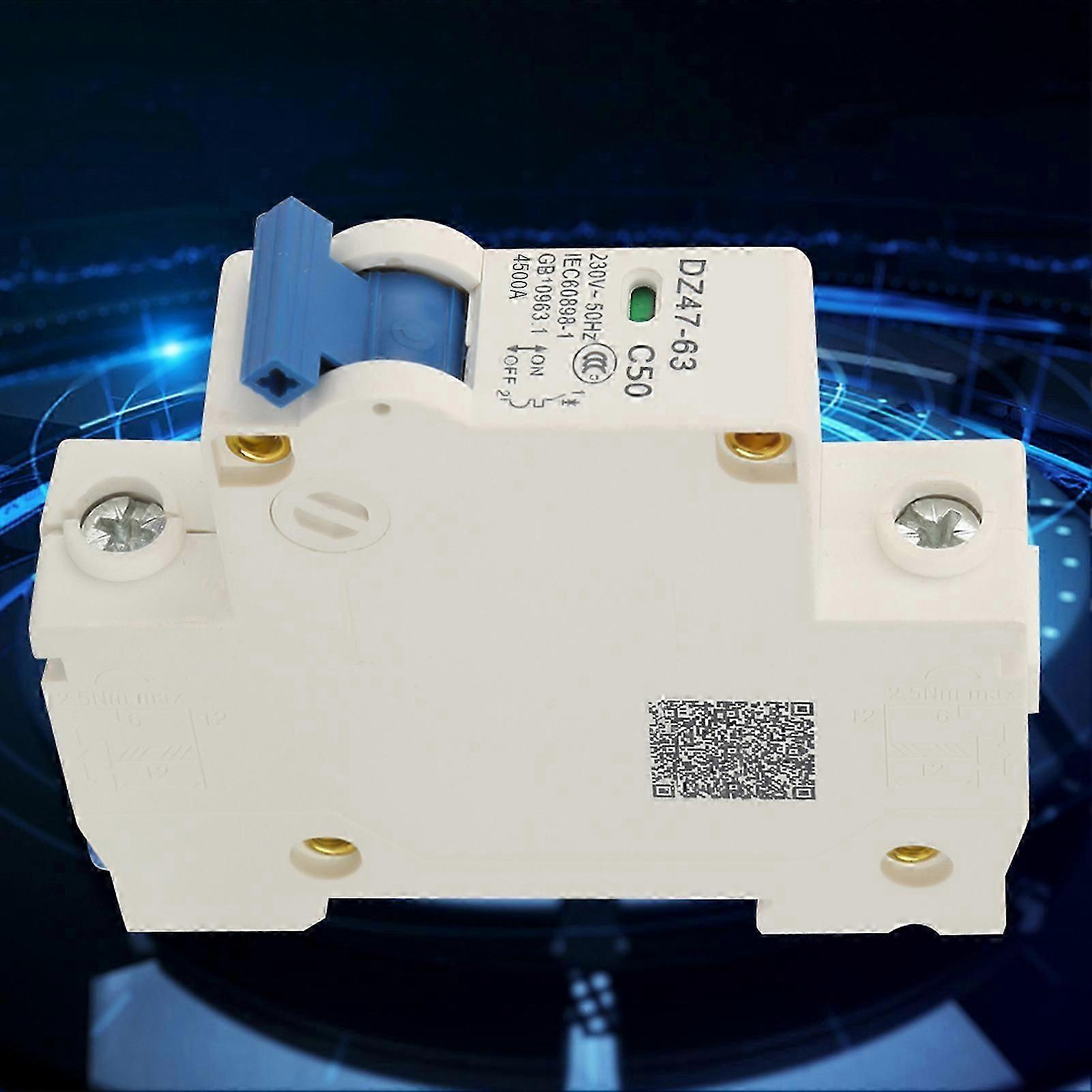 DZ47-63 1P Mini Circuit Breaker 230VAC 50A Compact Switch