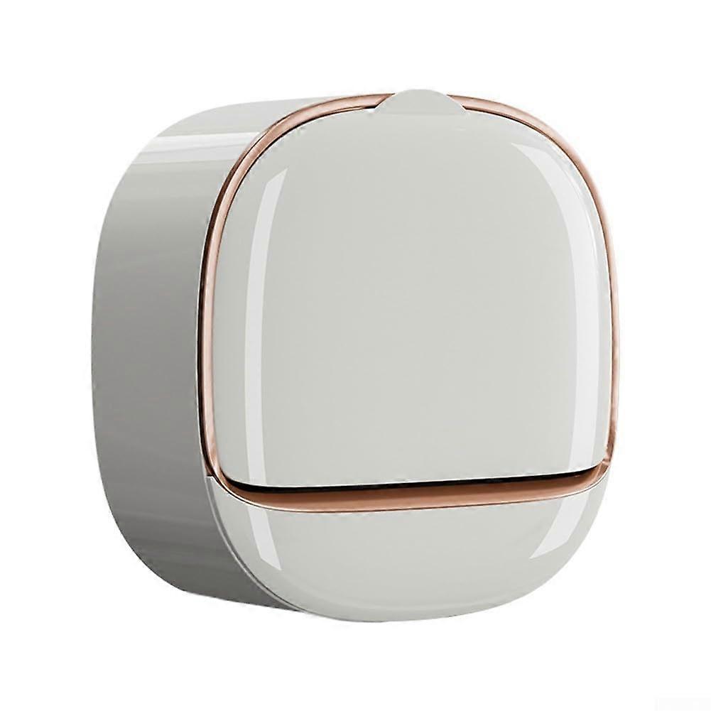 Wall Mounted Soap Dish with Cover, Waterproof DoubleLayer Bathroom Soap Holder with Drainage