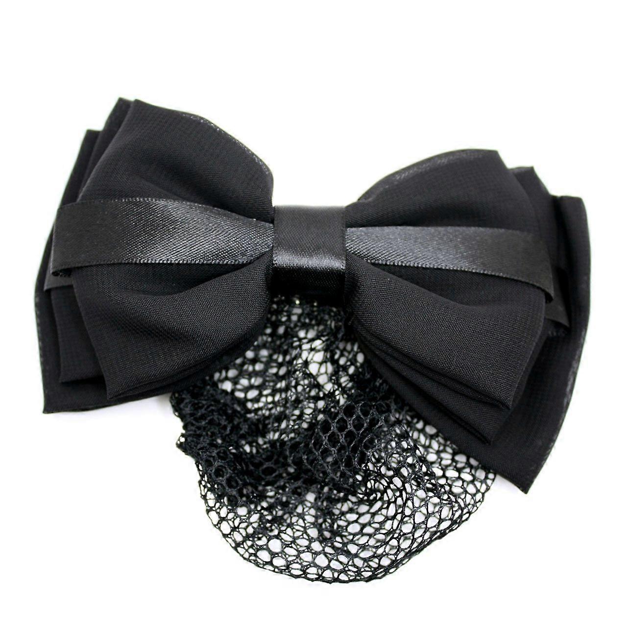 Black Chignon Hair Net with Clip for Quick Styling and Secure Hold Graduation Accessory