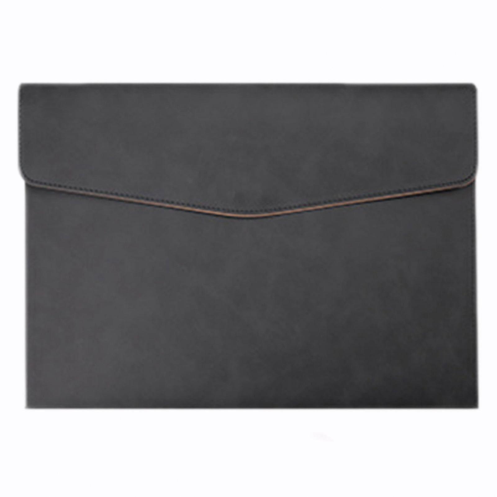 A4 Waterproof Leather Document Holder with Snap Closure for Client Consultations