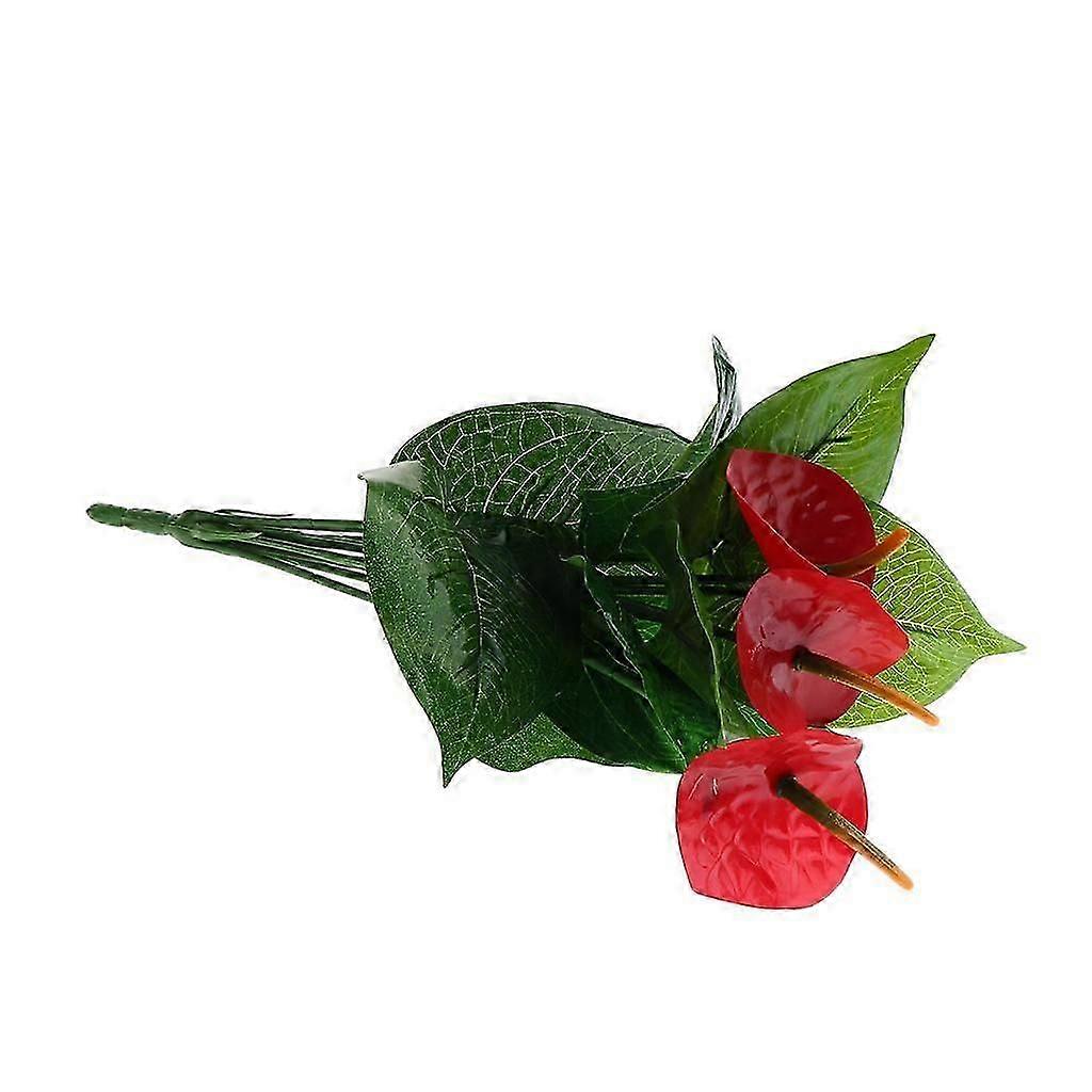 Artificial Anthurium Silk Flower Bushes Outdoor Decor
