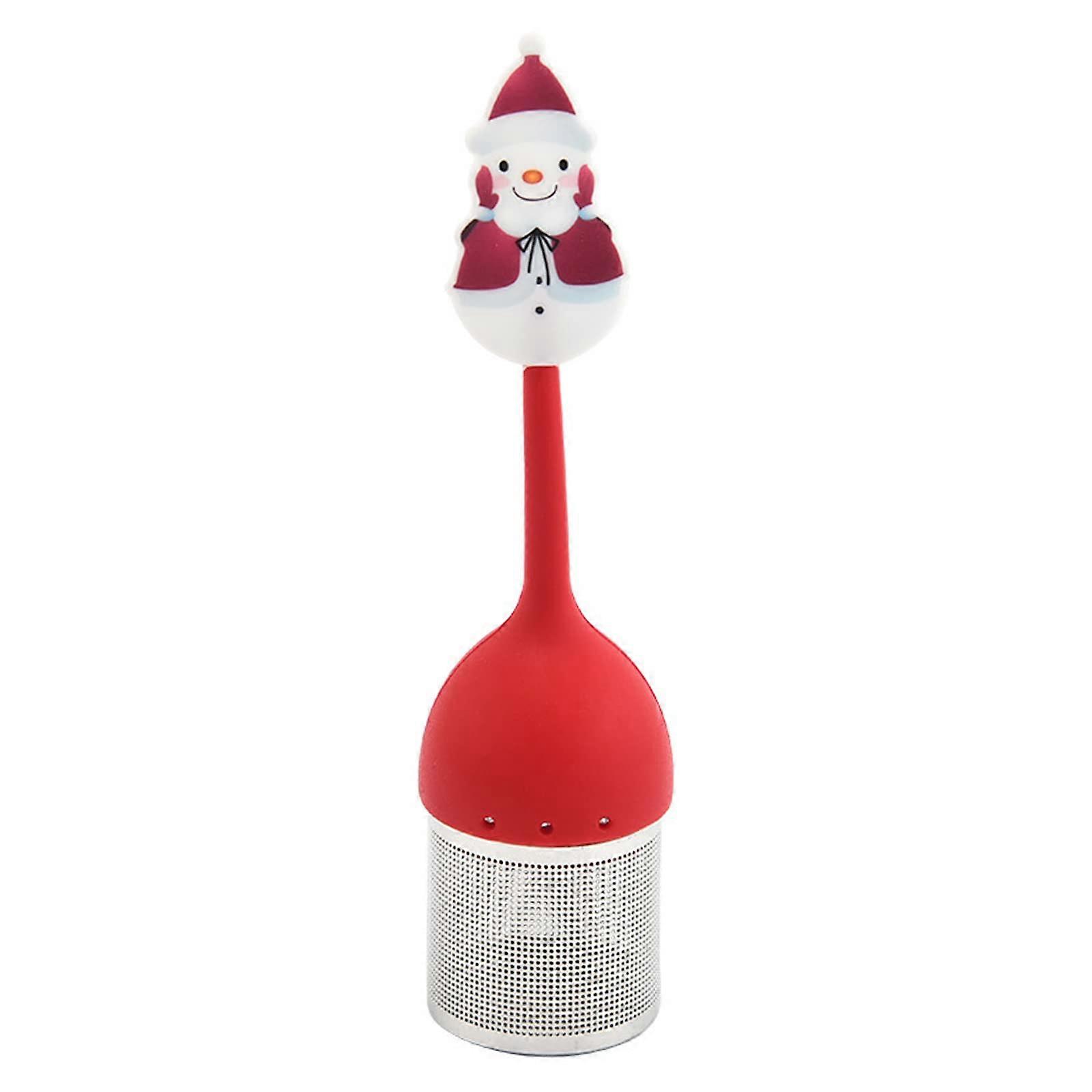 Tea Infuser Silicone Christmas Tea Strainer with Foldable Design for Loose Leaf Herbal Fruit Tea