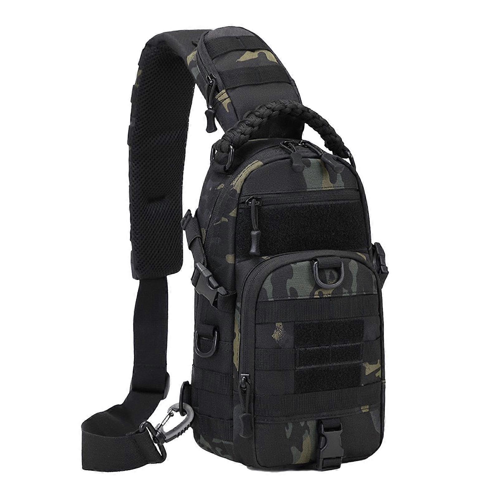 Sling Bag for Men Waterproof Chest Pack with Adjustable Straps for Hiking Cycling Camping