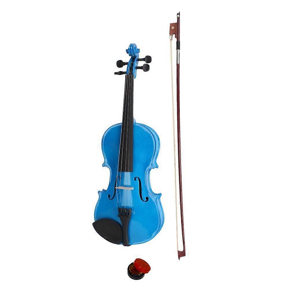 4/4 Acoustic Violin Full Size Solid Wood Beginner Outfit with Case Bow Rosin Blue