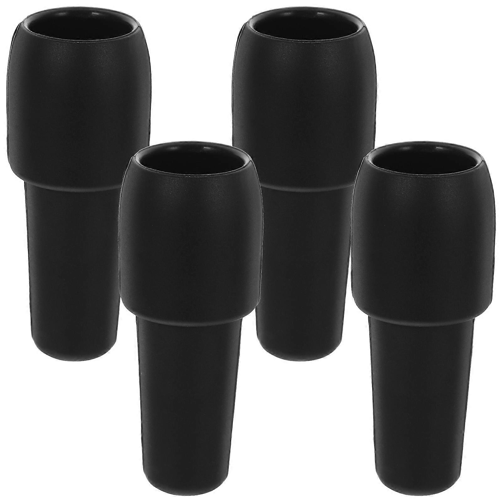 Black Silicone Stoppers for Sealing 4Pcs Flexible Caps