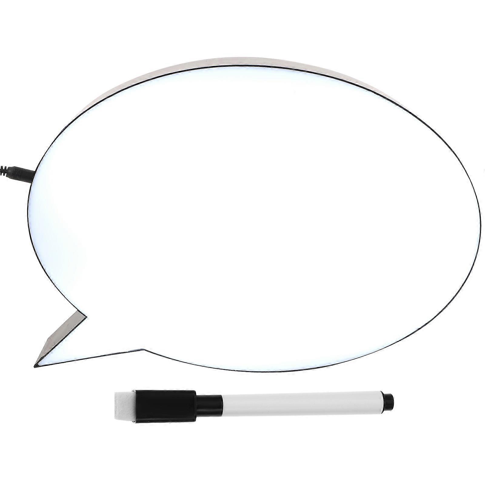 LED Message Board Light Up Dry Erase Board for Writing Use Grey PP Material