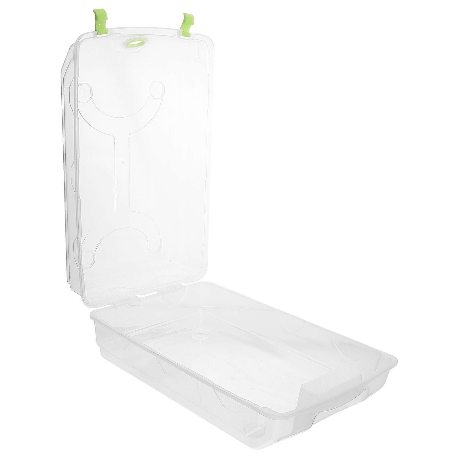 Shoe Storage Box Stackable Clear Plastic for Shoes 2Pcs Green Set