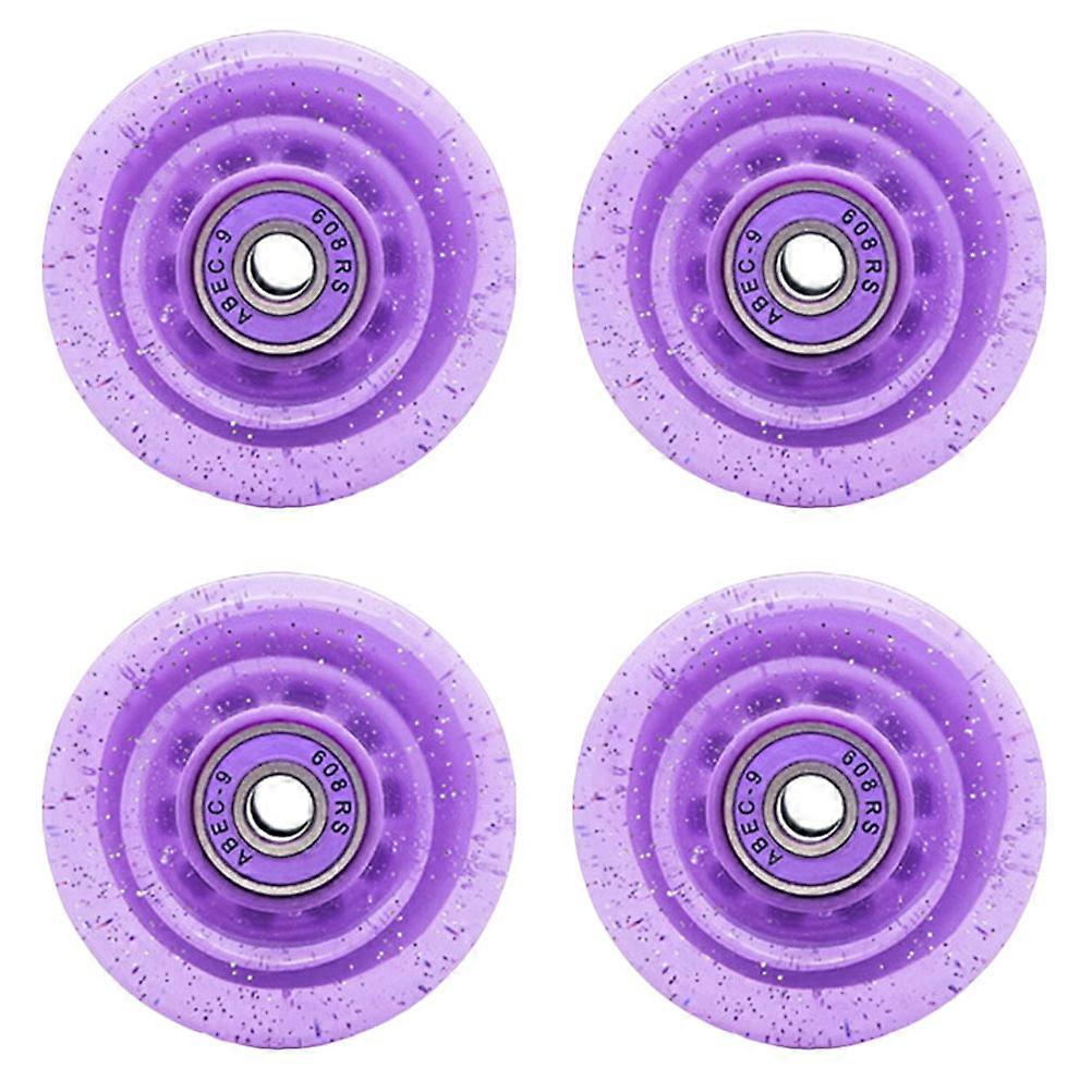 Inline Skate Replacement Wheels PU Roller Skates Supply Extra Grip Street Performance 4Pack