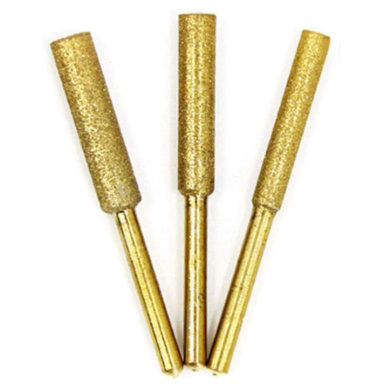 8Pcs Chainsaw Bits Titanium Plated Diamond Sharpener High Hardness Electric Chainsaw File