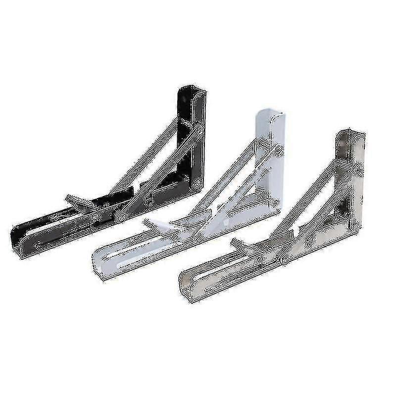 2 Pcs Folding Shelf Brackets, Wall Mounted Folding Table Hinge, Space-Saving Bench Design