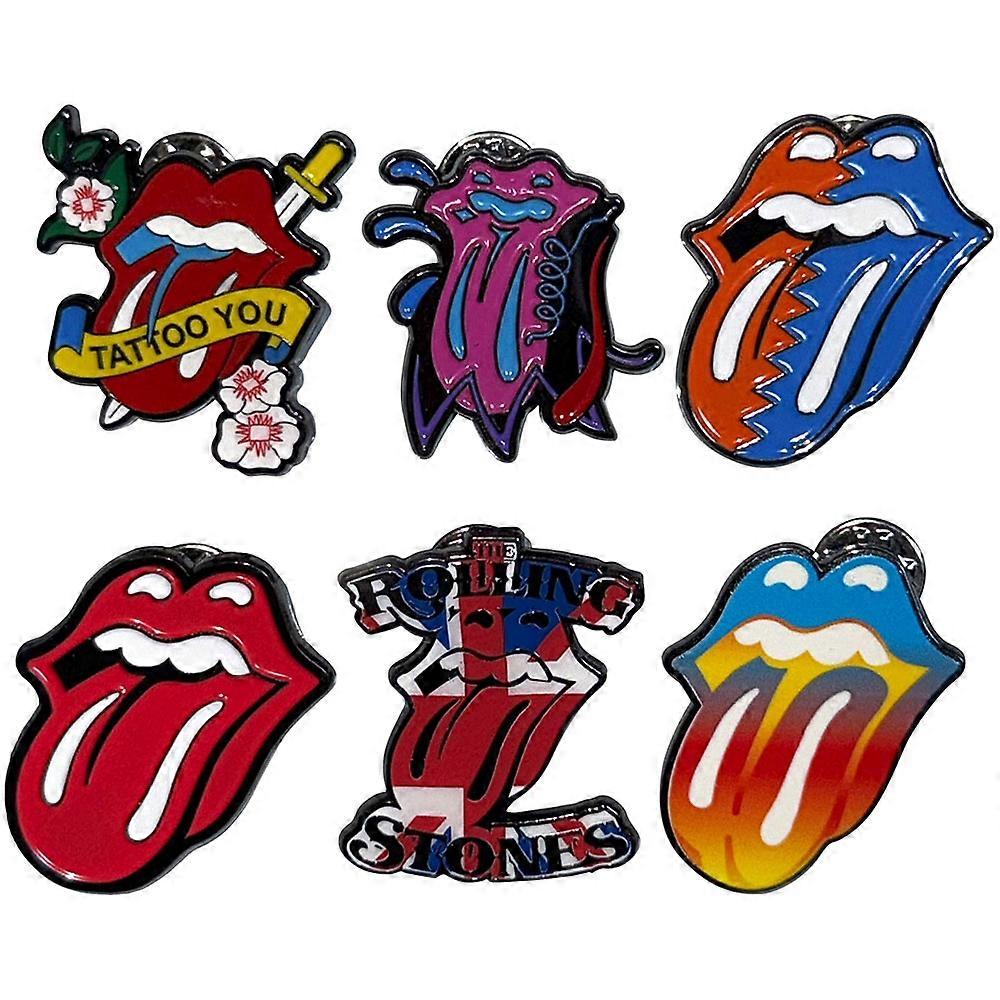 The Rolling Stones Tongues Evolution Pin Badge Set