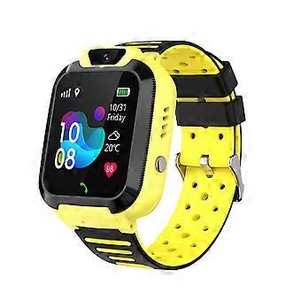 Hwkond Kids Smart Watch for Ages 3-12, HD Touchscreen, Games, Camera, Music, Call, Flashlight, Calculator, 12/24-Hour Clock (Yellow)