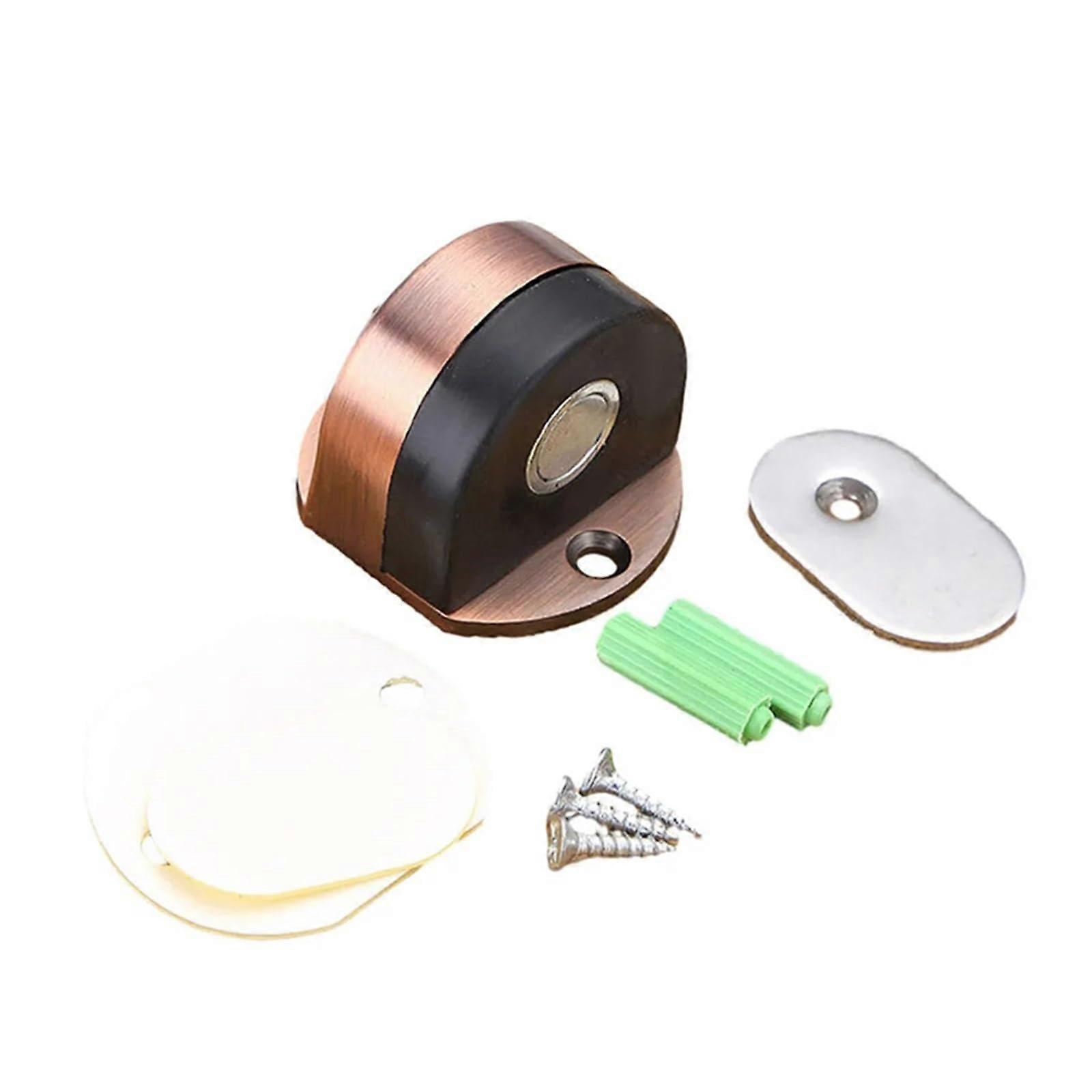 Magnetic Door Stopper Punch Installation Silent Rubber Anticollision Wall Protector E