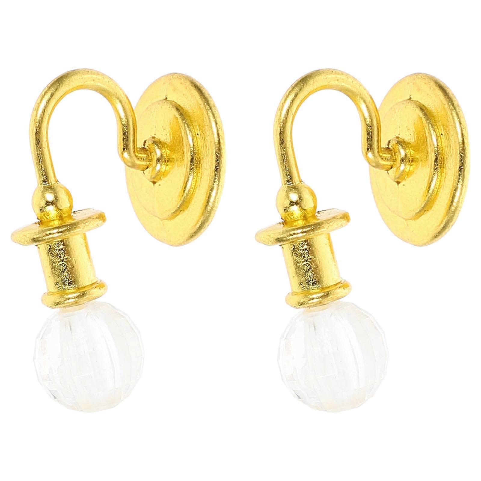 Wu Mini Lamp Models Tiny Lighting Model Toy for Decoration 2Pcs