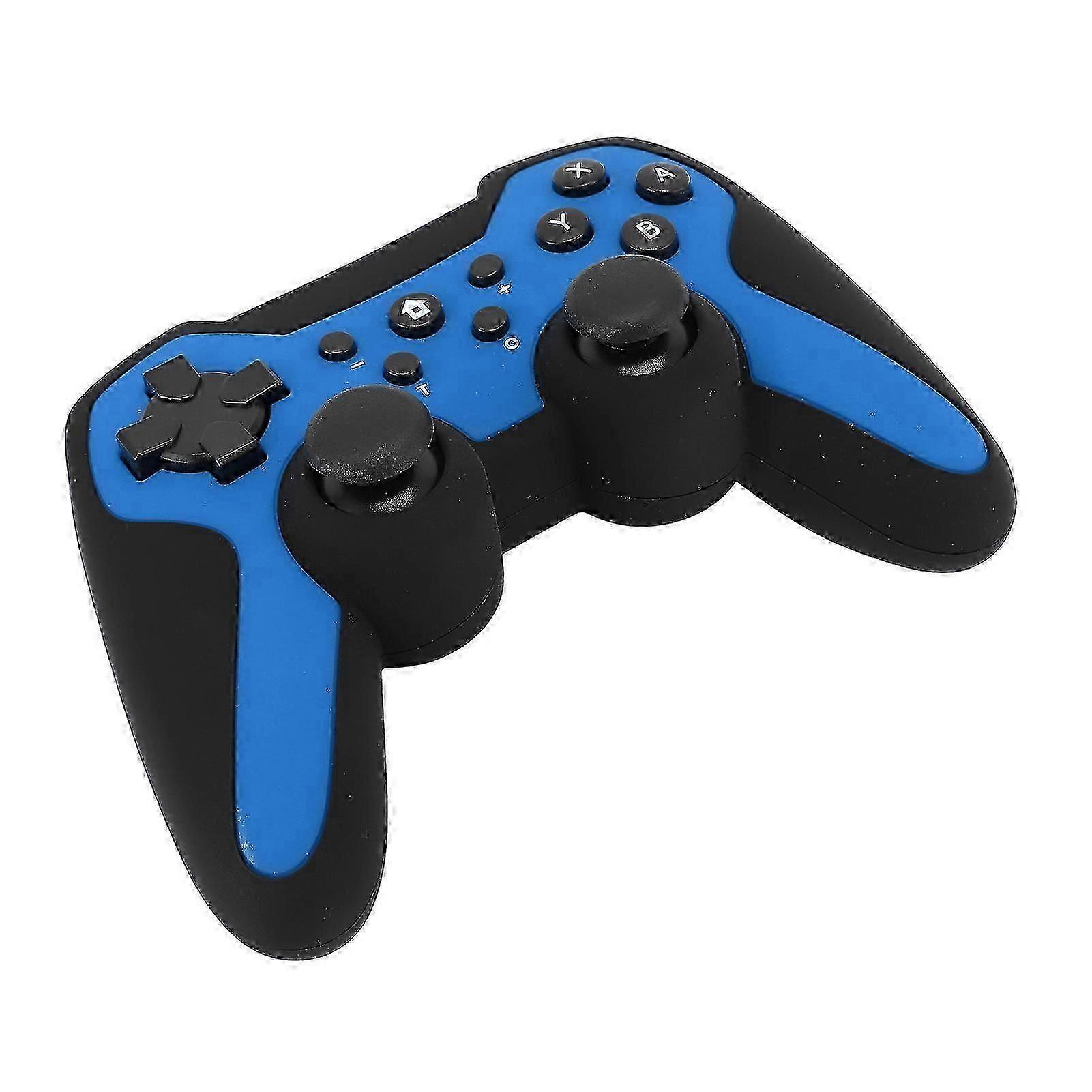 Wireless Bluetooth Controller Dual Motors LED Indicators Wake Up Function Bluetooth 2.1 Gaming Controller for Windows 7 8 10 11 Blue