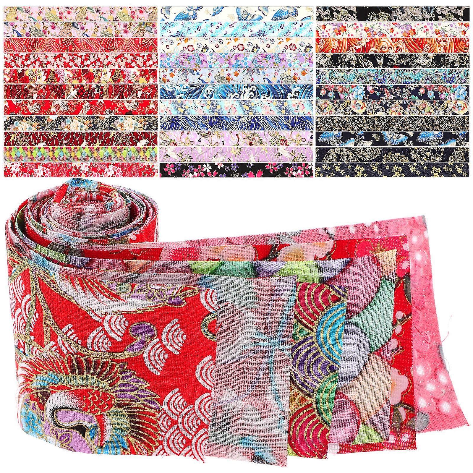 Pure Cotton Fabric Strips for Patchwork 40 Sheets DIY Craft Material Bundle