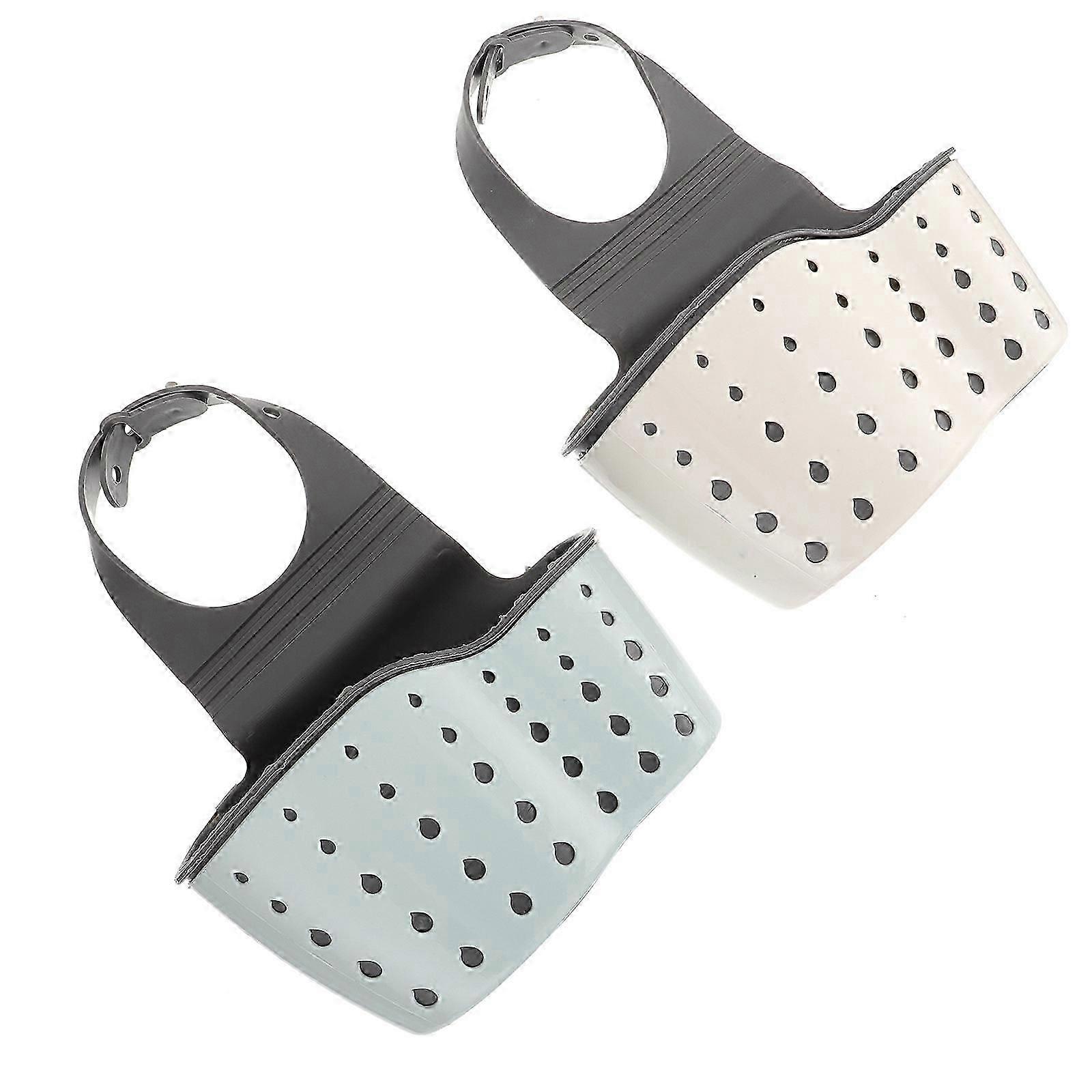Practical Sink Strainers Basket Kitchen Storage Holder 2Pcs Blue